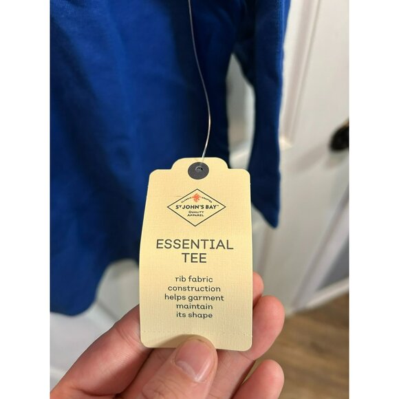 St. John's Bay Essential Tee Long Sleeve Shirt XL Blue Cotton Bundle Of 2 NWT - Picture 5 of 9